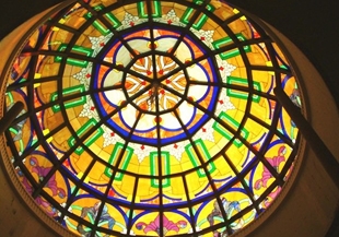 Colorful glass dome