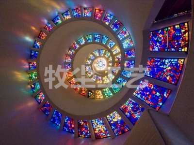 Colorful glass dome