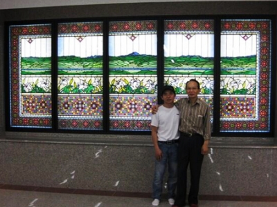 Stained glass mosaic glass